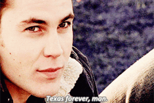Close Up of Man Saying Texas Forever Man