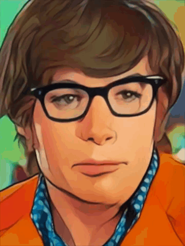 Close Up Of Man Wearing Glasses And Blue Shirt