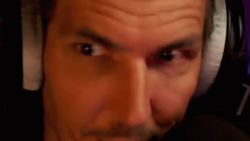 Close Up of Man Wearing Headphones