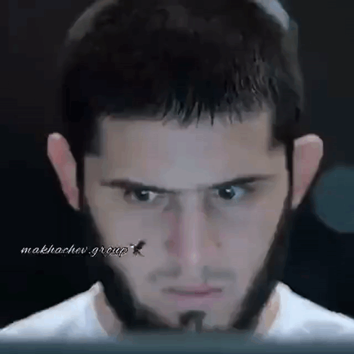 Close Up Of Man With Beard Looking At Camera GIF