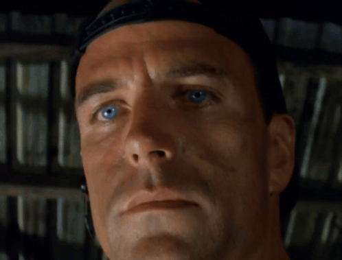 Close Up of Man With Blue Eyes