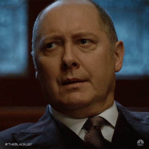 Close Up of Man with Hashtag #TheBlacklist