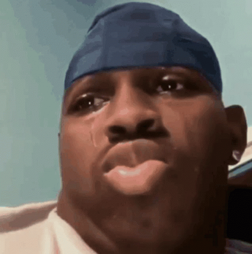 Close Up of Man With Tear on Cheek