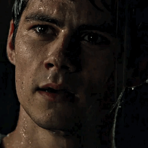 Close Up of Man With Water Drops on Face