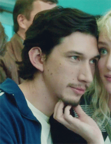 Close Up Of Man With Woman In Background GIF