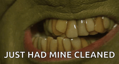 Close Up Of Mouth Saying Just Had Mine Cleaned GIF