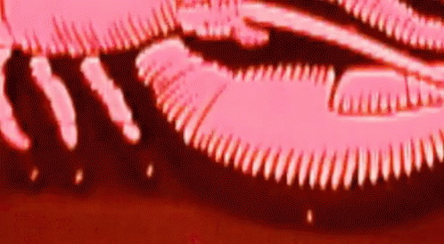 Close Up Of Mouth With Red Background GIF