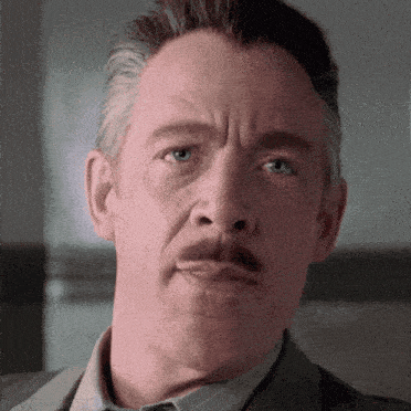 Close Up of Mustached Man