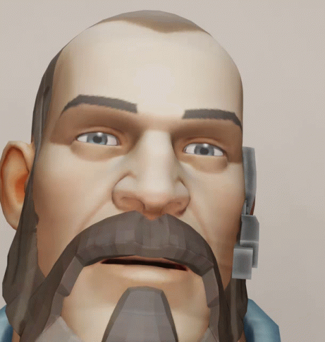 Close Up Of Mustached Man's Face GIF