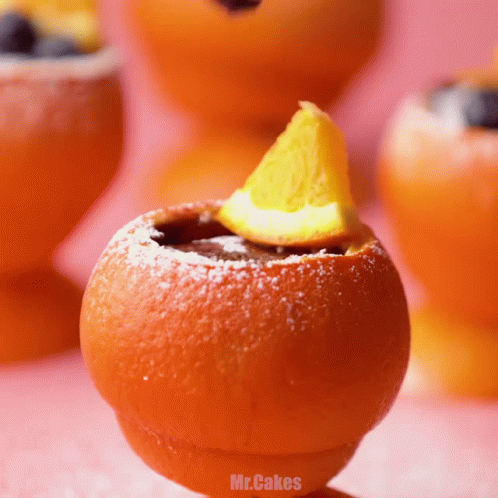 Close Up of Orange With Slice