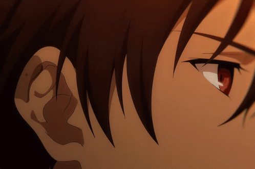 Close-Up Of Person's Ear With Eyes GIF