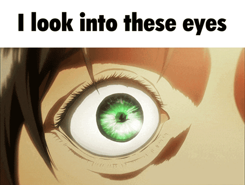 Close Up of Person's Eye with I Look Into These Eyes
