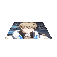 Close Up of Person's Face in Video Game