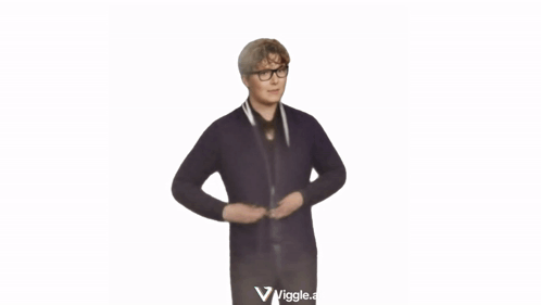Close-Up of Person's Face with Glasses and Viggle.ai Logo