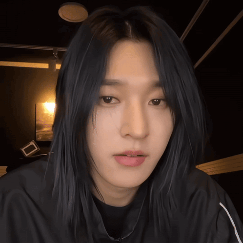 Close Up of Person's Face with Long Hair