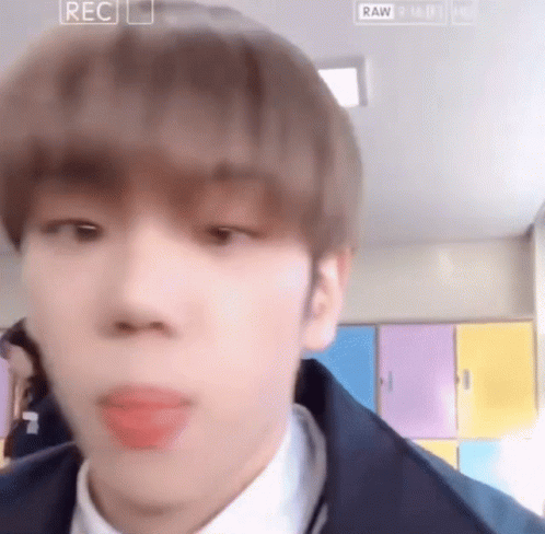 Close Up Of Person's Face With Rec GIF