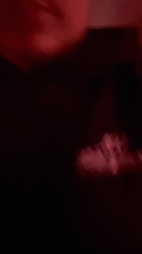 Close Up of Person's Face with Red Light