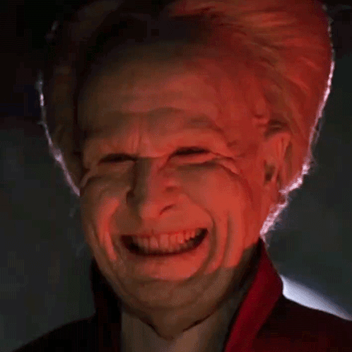 Close Up of Person's Face with Red Light