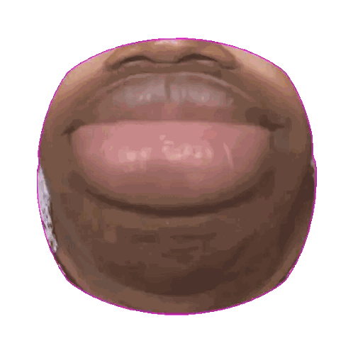 Close Up of Person's Mouth and Eyes