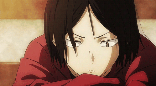 Close Up of Person With Black Hair and Red Shirt