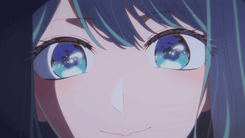 Close Up of Person With Blue Eyes