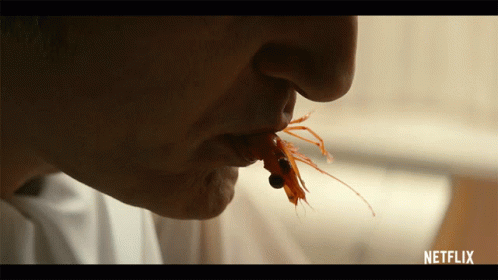 Close Up Of Shrimp With Make Gifs Watermark GIF