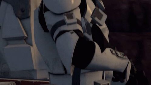 Close Up of Storm Trooper Arm With Letter P