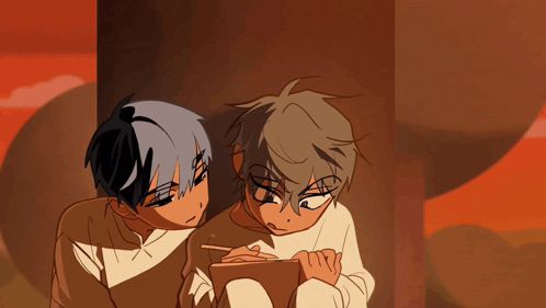 Close Up of Two Anime Faces