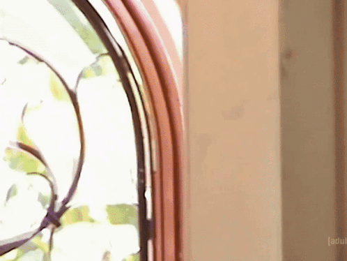 Close Up of Window with Adult on Corner