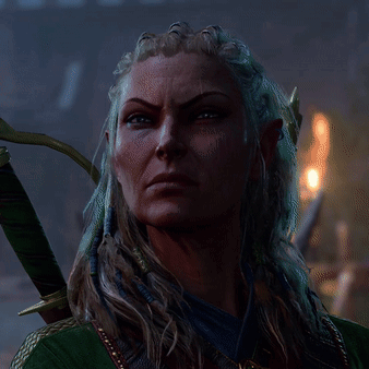 Close Up of Woman Face With Sword Behind Ear
