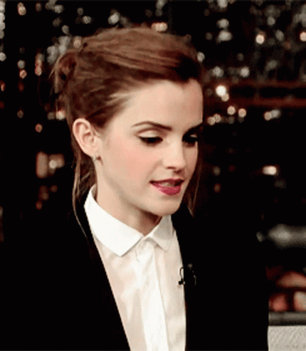 Close Up Of Woman In Black Jacket And White Shirt GIF