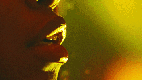 Close-Up Of Woman Mouth With Red Lips GIF