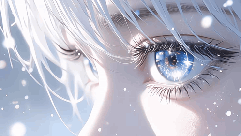 Close Up Of Woman's Blue Eye GIF