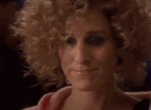 Close Up of Woman's Curly Blonde Hair