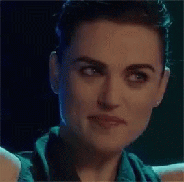 Close Up of Woman's Face in Dark Room