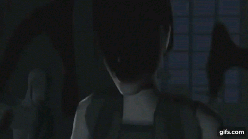 Close Up of Woman's Face in Video Game Dark Room