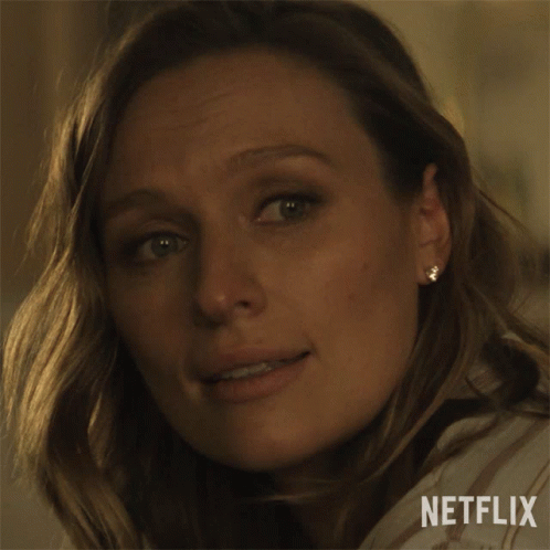 Close Up Of Woman's Face Saying Netflix GIF