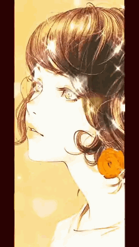 Close Up of Woman's Face With Flower