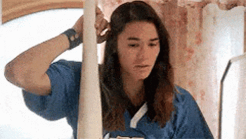 Close Up Of Woman's Face With J Letter GIF