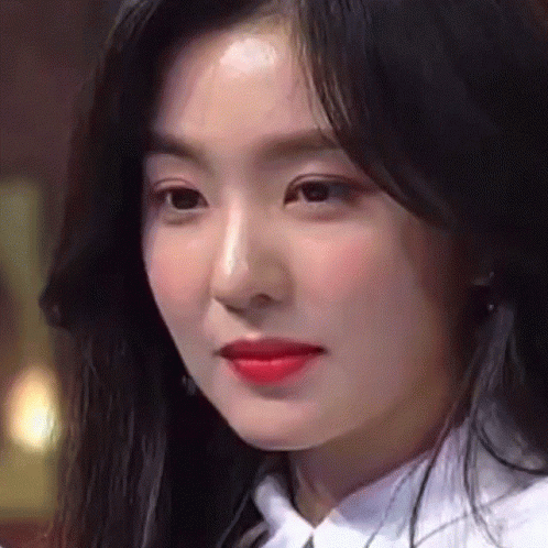 Close Up of Woman's Face with Red Lips