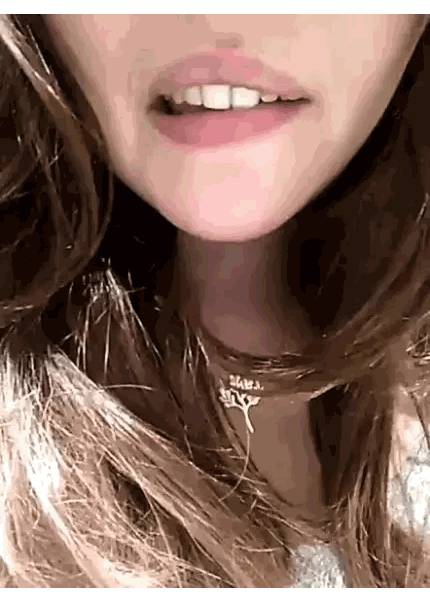 Close Up of Woman's Mouth and Hair