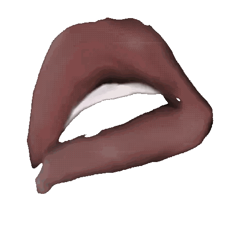 Close Up of Woman's Mouth with Brown Lipstick