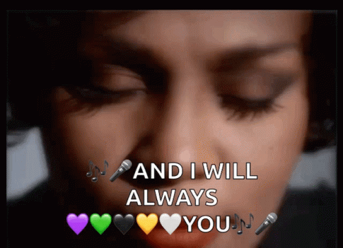 Close Up of Woman Saying And I Will Always You