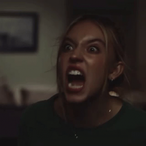 Close Up Of Woman Surprised Face GIF