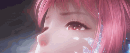 Close Up of Woman With Pink Hair