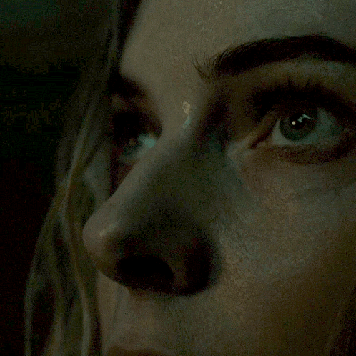 Close Up of Woman With Tear in Eye