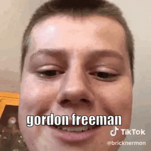 Close Up of Young Man Saying Gordon Freeman