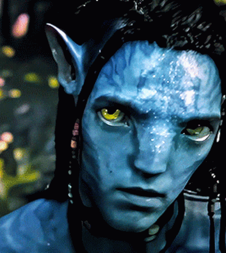 Close Up Person Blue Face GIF