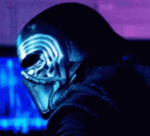 Close Up Person In Skull Mask GIF