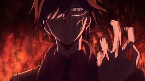 Close Up Person's Face With Flames GIF